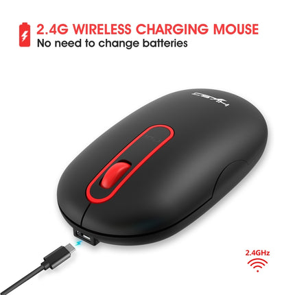 HXSJ T15 2.4GHz 4 Keys Wireless Mute Mouse(Black)-garmade.com