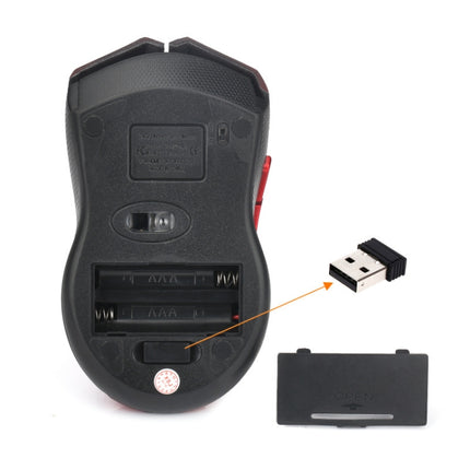 HXSJ X50 2.4G 6 Keys 1600DPI Three-speed Adjustable Wireless Mouse(Black)-garmade.com