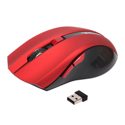 HXSJ X50 2.4G 6 Keys 1600DPI Three-speed Adjustable Wireless Mouse(Red)-garmade.com