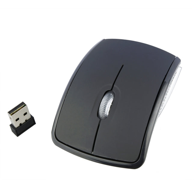 HXSJ ZD-01 1600DPI 2.4GHz Wireless Foldable Mouse(Black)-garmade.com