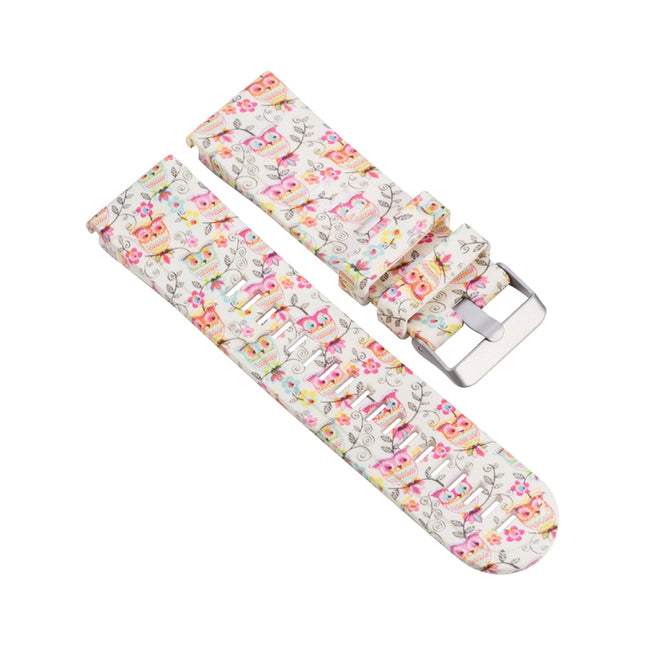 For Garmin Fenix 5X (26mm) / Fenix3 / Fenix3 HR Silicone Replacement Wrist Strap Watchband(Owls)-garmade.com