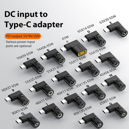 7.9x0.9mm 65W DC Input to USB-C / Type-C PD Power Adapter-garmade.com