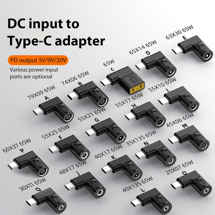 7.4x0.6mm 65W DC Input to USB-C / Type-C PD Power Adapter-garmade.com