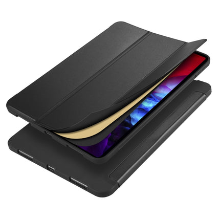 For iPad Pro 11 (2020) 3-folding Horizontal Flip PU Leather + Shockproof Honeycomb TPU Tablet Case with Holder(Black)-garmade.com