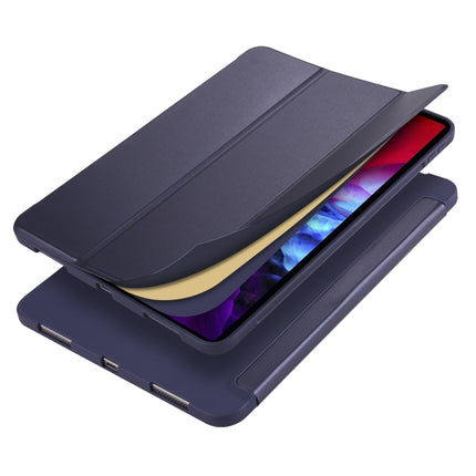 For iPad Pro 11 (2020) 3-folding Horizontal Flip PU Leather + Shockproof Honeycomb TPU Tablet Case with Holder(Dark Blue)-garmade.com