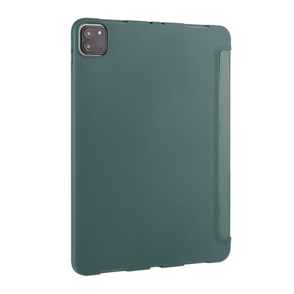For iPad Pro 11 (2020) 3-folding Horizontal Flip PU Leather + Shockproof Honeycomb TPU Tablet Case with Holder(Pine Green)-garmade.com
