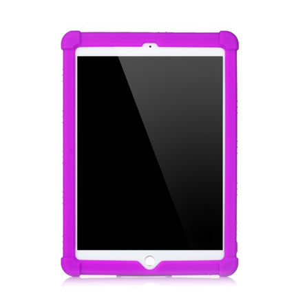 For iPad 6 (9.7 Universal) Tablet PC Silicone Protective Case with Invisible Bracket(Purple)-garmade.com