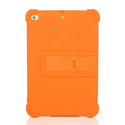For iPad mini 5 / 4 Tablet PC Silicone Protective Case with Invisible Bracket(Orange)-garmade.com