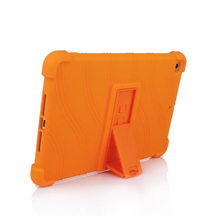 For iPad mini 5 / 4 Tablet PC Silicone Protective Case with Invisible Bracket(Orange)-garmade.com