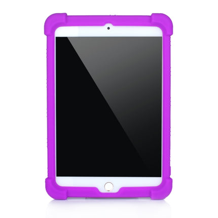 For iPad mini 5 / 4 Tablet PC Silicone Protective Case with Invisible Bracket(Purple)-garmade.com