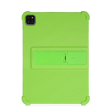 For iPad Pro 11 inch （2018） Tablet PC Silicone Protective Case with Invisible Bracket(Green)-garmade.com