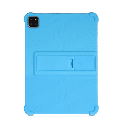For iPad Pro 11 inch （2018） Tablet PC Silicone Protective Case with Invisible Bracket(Sky Blue)-garmade.com