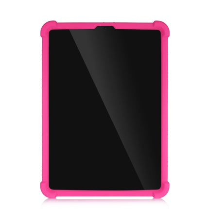 For iPad Pro 11 inch （2018） Tablet PC Silicone Protective Case with Invisible Bracket(Rose Red)-garmade.com