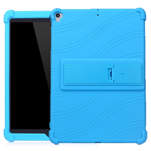 For iPad 10.2 / 10.5 Tablet PC Silicone Protective Case with Invisible Bracket(Sky Blue)-garmade.com