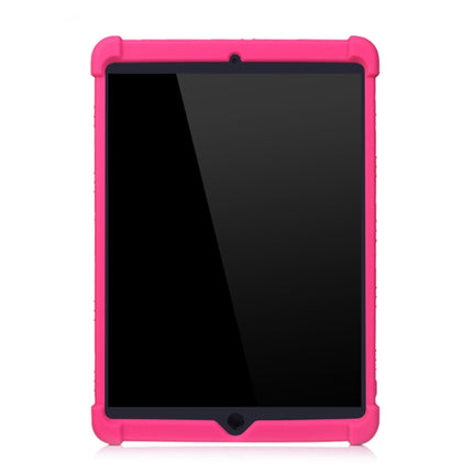 For iPad 10.2 / 10.5 Tablet PC Silicone Protective Case with Invisible Bracket(Rose Red)-garmade.com