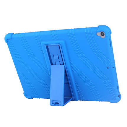 For iPad 10.2 / 10.5 Tablet PC Silicone Protective Case with Invisible Bracket(Dark Blue)-garmade.com