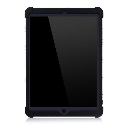 For iPad 10.2 / 10.5 Tablet PC Silicone Protective Case with Invisible Bracket(Black)-garmade.com