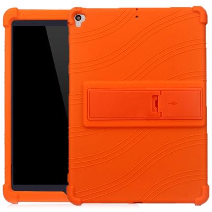 For iPad 10.2 / 10.5 Tablet PC Silicone Protective Case with Invisible Bracket(Orange)-garmade.com