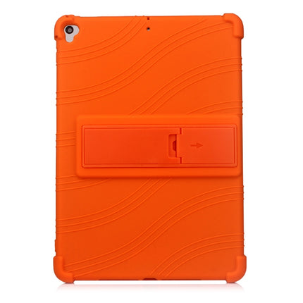 For iPad 10.2 / 10.5 Tablet PC Silicone Protective Case with Invisible Bracket(Orange)-garmade.com