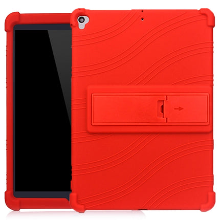 For iPad 10.2 / 10.5 Tablet PC Silicone Protective Case with Invisible Bracket(Red)-garmade.com