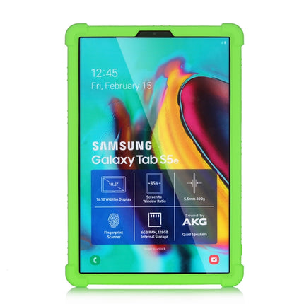 For Galaxy Tab S5e T720 Tablet PC Silicone Protective Case with Invisible Bracket(Green)-garmade.com