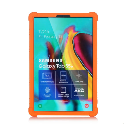 For Galaxy Tab S5e T720 Tablet PC Silicone Protective Case with Invisible Bracket(Orange)-garmade.com