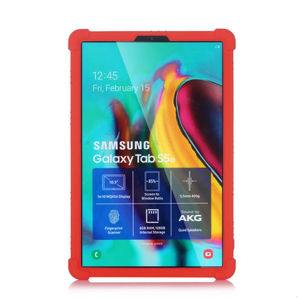 For Galaxy Tab S5e T720 Tablet PC Silicone Protective Case with Invisible Bracket(Red)-garmade.com