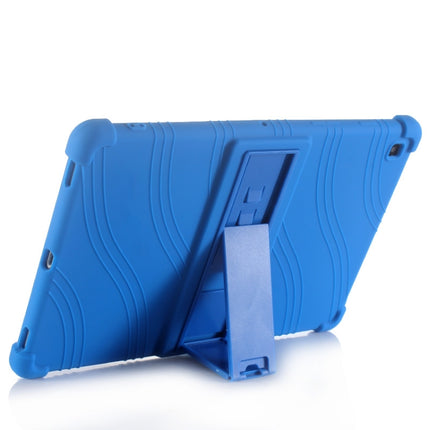 For Galaxy Tab S5e T720 Tablet PC Silicone Protective Case with Invisible Bracket(Red)-garmade.com