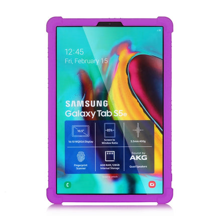 For Galaxy Tab S5e T720 Tablet PC Silicone Protective Case with Invisible Bracket(Purple)-garmade.com