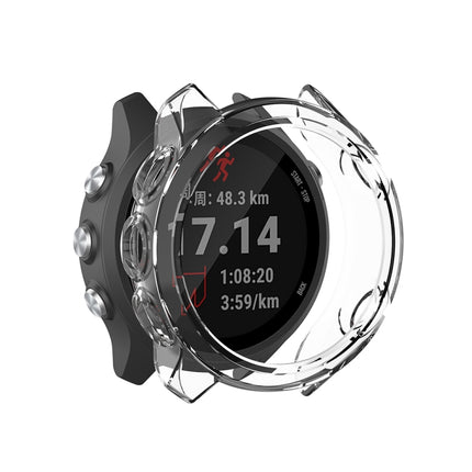 For Garmin Forerunner 245 / 245M Smart Watch Silicone Protective Case(Transparent White)-garmade.com