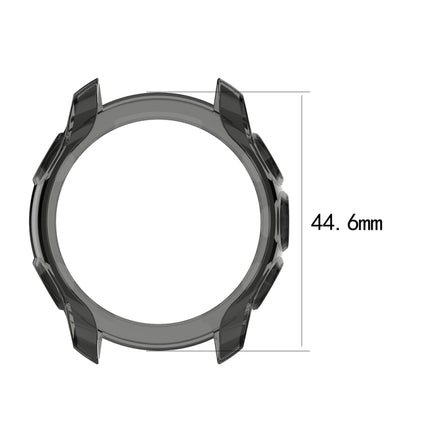 For Garmin Forerunner 245 / 245M Smart Watch Silicone Protective Case(Transparent Black)-garmade.com
