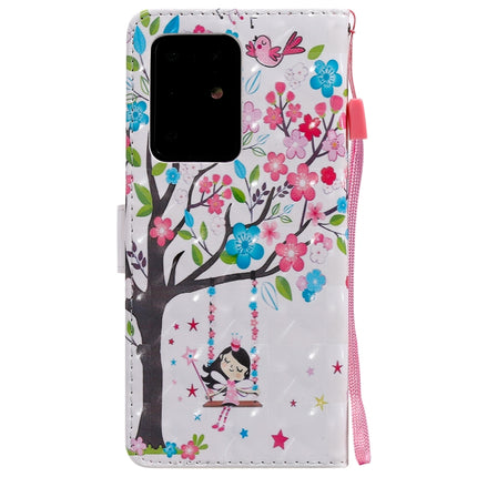 For Galaxy S20 Ultra 3D Painting Horizontal Flip Leather Case with Holder & Card Slot & Lanyard(Girl Under The Tree)-garmade.com