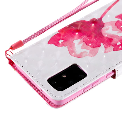 For Galaxy S20+ 3D Painting Horizontal Flip Leather Case with Holder & Card Slot & Lanyard(Red Rose)-garmade.com