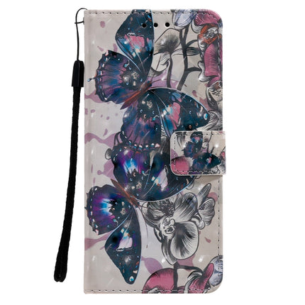 For Galaxy S20+ 3D Painting Horizontal Flip Leather Case with Holder & Card Slot & Lanyard(Black Butterflies)-garmade.com