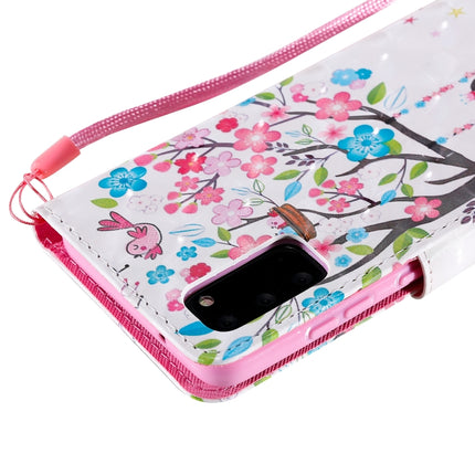 For Galaxy S20 3D Painting Horizontal Flip Leather Case with Holder & Card Slot & Lanyard(Girl Under The Tree)-garmade.com