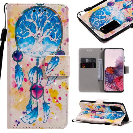 For Galaxy S20 3D Painting Horizontal Flip Leather Case with Holder & Card Slot & Lanyard(Wind Chimes)-garmade.com