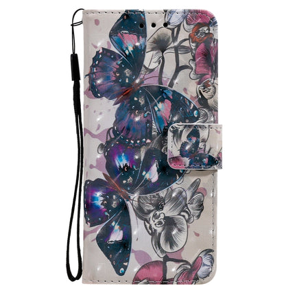 For Galaxy S20 3D Painting Horizontal Flip Leather Case with Holder & Card Slot & Lanyard(Black Butterflies)-garmade.com