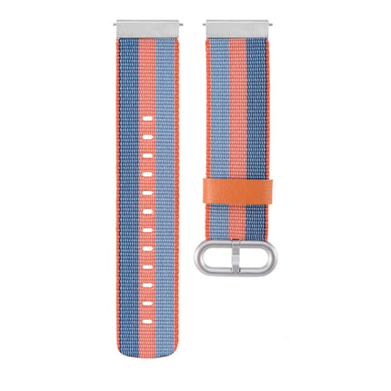 For Garmin Vivoactive 3 Nylon Replacement Wrist Strap Watchband with Buckle(Yellow Blue)-garmade.com