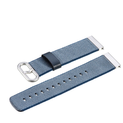For Garmin Vivoactive 3 Nylon Replacement Wrist Strap Watchband with Buckle(Blue)-garmade.com
