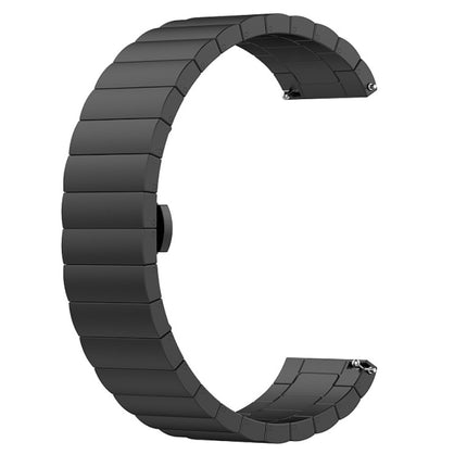 For Garmin Vivoactive 3 Metal Replacement Wrist Strap Watchband(Black)-garmade.com