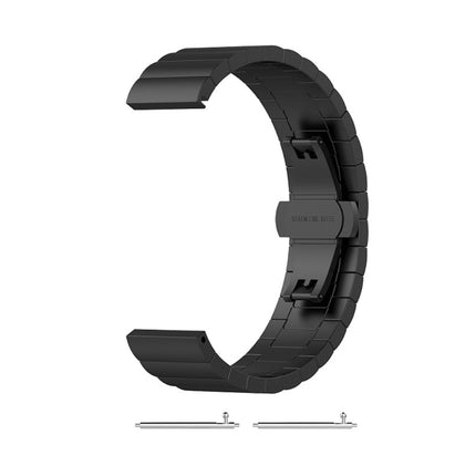 For Garmin Vivoactive 3 Metal Replacement Wrist Strap Watchband(Black)-garmade.com