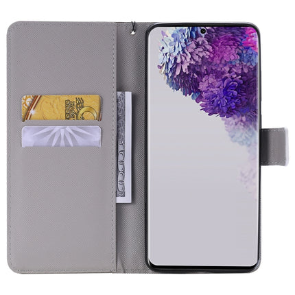 For Galaxy S20 Ultra Painting Horizontal Flip Leather Case with Holder & Card Slot & Lanyard(Cat)-garmade.com