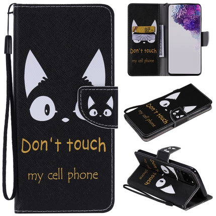 For Galaxy S20 Ultra Painting Horizontal Flip Leather Case with Holder & Card Slot & Lanyard(Cat Ears)-garmade.com