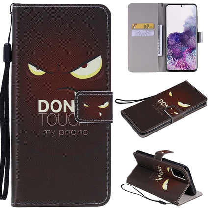 For Galaxy S20+ Painting Horizontal Flip Leather Case with Holder & Card Slot & Lanyard(Eye)-garmade.com