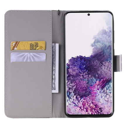 For Galaxy S20+ Painting Horizontal Flip Leather Case with Holder & Card Slot & Lanyard(Cat)-garmade.com