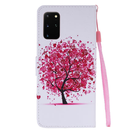 For Galaxy S20+ Painting Horizontal Flip Leather Case with Holder & Card Slot & Lanyard(Colorful Tree)-garmade.com