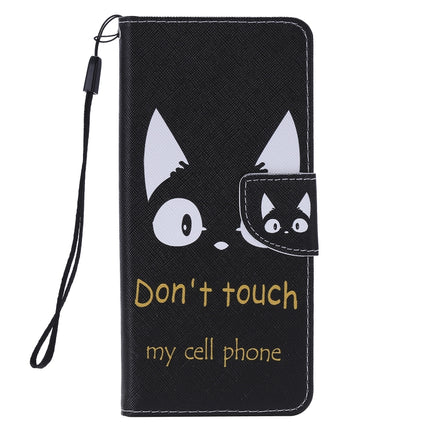 For Galaxy S20+ Painting Horizontal Flip Leather Case with Holder & Card Slot & Lanyard(Cat Ears)-garmade.com