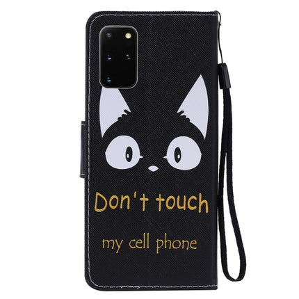 For Galaxy S20+ Painting Horizontal Flip Leather Case with Holder & Card Slot & Lanyard(Cat Ears)-garmade.com