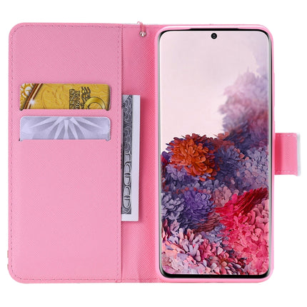 For Galaxy S20 Painting Horizontal Flip Leather Case with Holder & Card Slot & Lanyard(Feather)-garmade.com