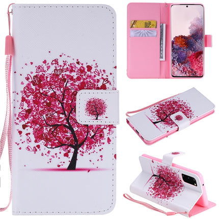 For Galaxy S20 Painting Horizontal Flip Leather Case with Holder & Card Slot & Lanyard(Colorful Tree)-garmade.com